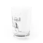 牛好きのための牛グッズの牛(エジプト壁画風) Water Glass :right