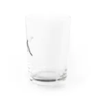 Wakameleonの白黒イルカ Water Glass :right