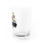 キッズモード某のレトロカーと太マユ社長(濃色用)(忘れさ去られたネタシリーズ) Water Glass :right