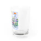 水彩イラストグッズのあじさいのバス停 Water Glass :right