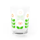 菊地わやのレトロいぬ（白）（文字入り） Water Glass :right