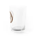 ホゴネコ   NEKOKOKORO のウメ印　ブラウン Water Glass :right