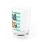 miku'ꜱGallery星猫の歴代にゃんズゆるゆるフェイス Water Glass :right