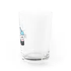 SANKAKU DESIGN STOREのNO SAKE NO LIFE。 レトロな青×赤 Water Glass :right