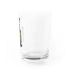 トリさんの休日のレトロなランタンのトリさん Water Glass :right