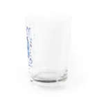 ツバメ堂のアマビエ様と波・青 Water Glass :right