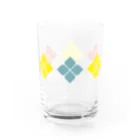 あずきいろのお花のグラス レトロポップ Water Glass :right