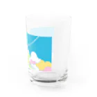 のぐちさきの入道雲とひこうき雲 Water Glass :right