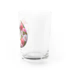 カラフルマルシェのフラワーリース　ピンク系　 Water Glass :right