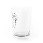 ホワイト&ビスケットのペキニーズのばにらちゃん Water Glass :right