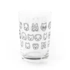 Heart nose DOGSのHeart nose DOGS（横長） Water Glass :right