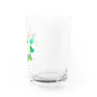 あきじあまみぃのプルメリアと緑のハート Water Glass :right