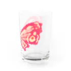 せきね まりのの蝶々の羽(ピンク) グラス右面