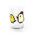 COLORNIXのドットにわとりライン Water Glass :right