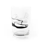 Poooompadoooourの本と、なまけもの(モノクロ) Water Glass :right