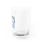 akane_art（茜音工房）のゆるチワワ（ブルー） Water Glass :right