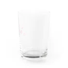 湯あがりポットラックのタイトルロゴ グラス（PINK） Water Glass :right