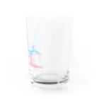 Ori-iro　イルカやシャチをお届け！の花飛沫をあげるシャチ Water Glass :right