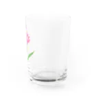 小さな星の庭のピンクのお花 Water Glass :right
