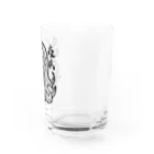 illust_designs_labの疫病退散 妖怪アマビエの画 手描き 白黒 Water Glass :right