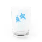 ぱいせー台湾商店のレトログラデ花柄（水色） Water Glass :right