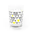 MaiKeLの四重の鱗模様のグラス[黄色] グラス右面