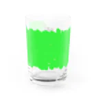 凸凹ショップのひまのかたまり ひま太郎グラス「きょうはぬりぬりしましゅ」グリーン グラス右面