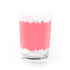 凸凹ショップのひまのかたまり ひま太郎グラス「きょうはぬりぬりしましゅ」ピンク グラス右面