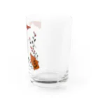 こんぺい工房の花札風　萩と猪 Water Glass :right