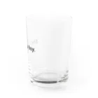 NinjaBoyのShe is a boy. gray Water Glass :right