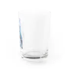 ya-pyの大理石 マーブル ブルー ゴールド Water Glass :right