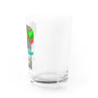 psychfancyのヘアーヘッド君BIGリボン Water Glass :right