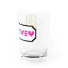 manaのドット絵風うさぎ「LOVE」 Water Glass :right