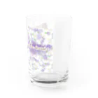 R&Mのリアル風ヨーキーちゃん～紫の小花と～横長 グラス右面