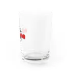 happy_25chanのサッカーボール柄（レッド） Water Glass :right