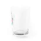 花と猫　オリジナルショップのpink cat Water Glass :right