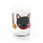 photo-kiokuのコスモスを付けている猫【かりん＆まろん＆じげん】 Water Glass :right