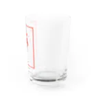 BASEBALL LOVERS CLOTHINGの「一握の砂フォーエバー」文字レッド Ver. Water Glass :right