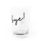 SANKAKU DESIGN STOREのGood Bye! シンプル黒 Water Glass :right