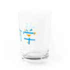 うさぎちゃんアイランドの幾何学模様ロゴ Water Glass :right