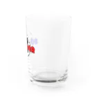 happy_25chanのサッカーボール柄（赤/青） Water Glass :right