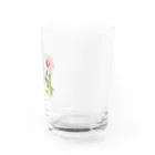 ビション好きなおうちあそびのお花　ロゴ入り Water Glass :right