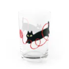 yuugatagataの黒ねこと毛糸玉 Water Glass :right