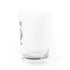 猫と釣り人のツキミウドン(ドット絵) Water Glass :right