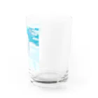 らくがき堂の幸福の白いフクロウ Water Glass :right