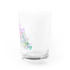 ずんだショップの桃色の孔雀のグラス Water Glass :right