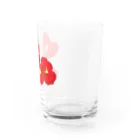 まむらさきの赤い花 Water Glass :right