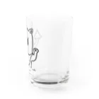 mikitoartのうんちく犬 Water Glass :right