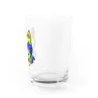 TOMMY★☆ZAWA　ILLUSTRATIONのTORAくん(Rainbow) Water Glass :right