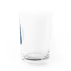 かわいいやつの噛まれたら痛そうな青いやつ Water Glass :right